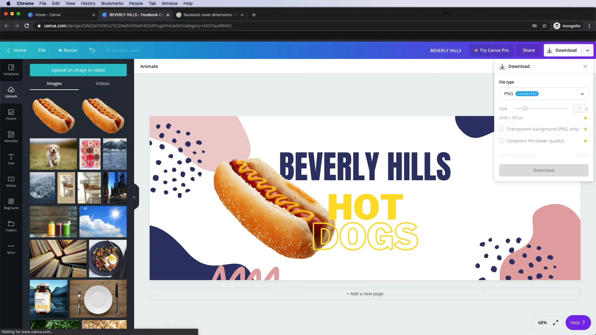 Downloading the completed banner